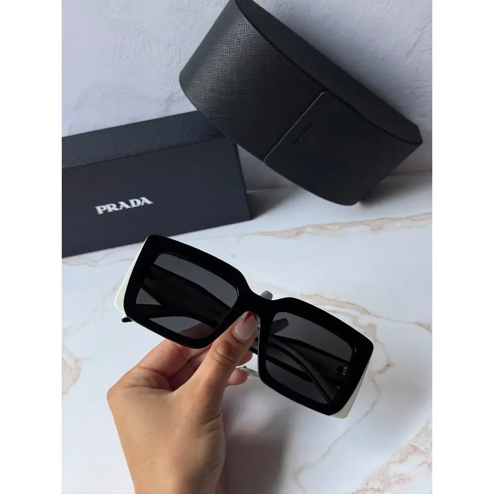 NEW Prada PR D01S Sunglasses in Black White $390
